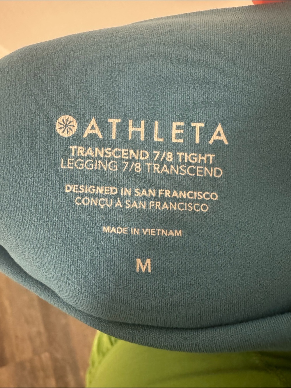 Athleta Teal Transcend 7/8 Tight Leggings - Picture 7 of 10